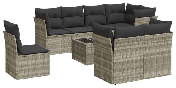 VidaXL Polyrattan Kerti Ülőgarnitúra - 9 részes