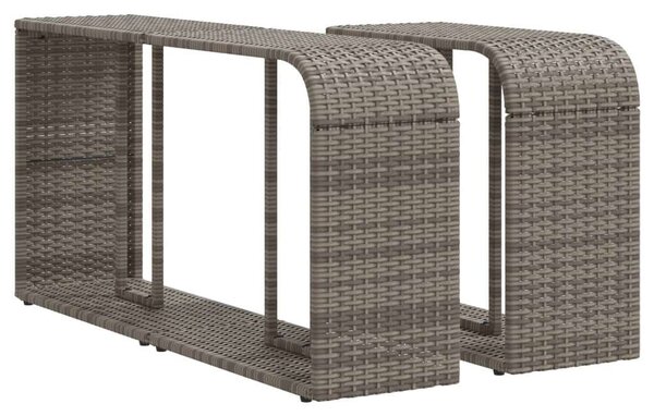 VidaXL Polyrattan Kerti Ülőgarnitúra - 11 részes, Világosszürke