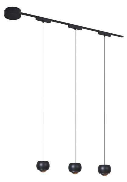 Modern sínrendszer 3 fekete függőlámpa - Magnetic Lance