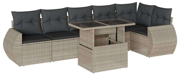VidaXL Polyrattan Kerti Ülőgarnitúra - 7 részes