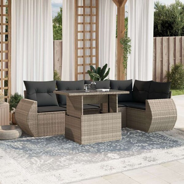 VidaXL Polyrattan Kerti Ülőgarnitúra - 7 részes