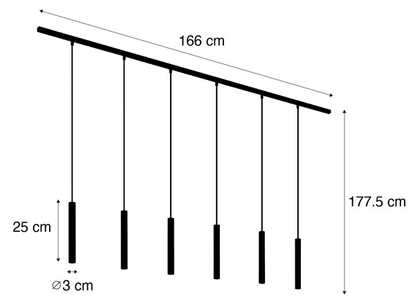 Modern sínrendszer 6 fehér függőlámpa beépítéssel, bézs színű, 1 fázisú - Slimline Keno