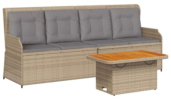 VidaXL Polyrattan Kerti Ülőgarnitúra - 3 részes - Bézs