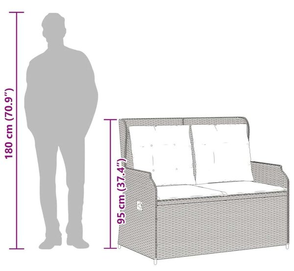 VidaXL Polyrattan Kerti Ülőgarnitúra - 3 részes - Bézs