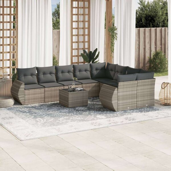 VidaXL Polyrattan Kerti Ülőgarnitúra - 10 részes