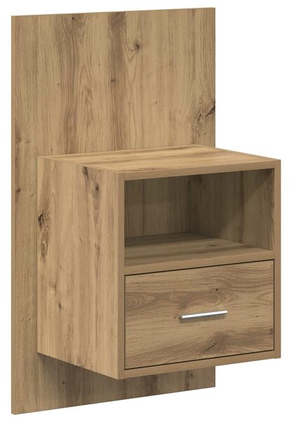 VidaXL Fejtámla Szekrénnyel 3 db Artisan tölgy Szerelt Fa