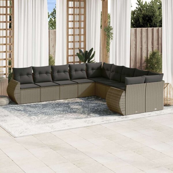VidaXL Polyrattan Kerti Ülőgarnitúra - 10 részes