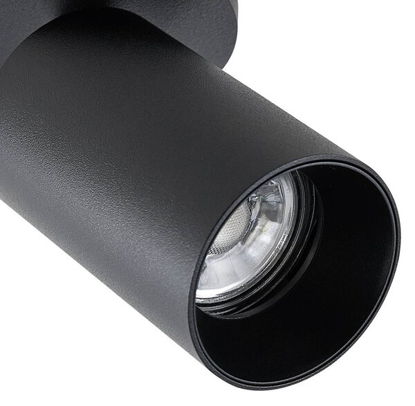 Deko-Light CAN TILT mennyezeti spotlámpa, fekete, Ø 8 cm, 1 izzó, fém GU10, dimmelhető, Fekete, Nappali / Étkező, Alumínium