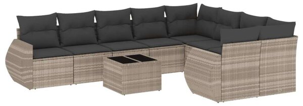 VidaXL Polyrattan Kerti Ülőgarnitúra - 10 részes