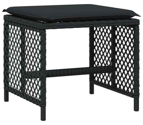 VidaXL 15 Részes Kerti Étkezőgarnitúra - Fekete Polyrattan