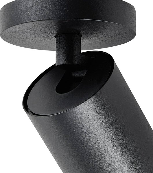 Deko-Light CAN TILT mennyezeti spotlámpa, fekete, Ø 8 cm, 1 izzó, fém GU10, dimmelhető, Fekete, Nappali / Étkező, Alumínium