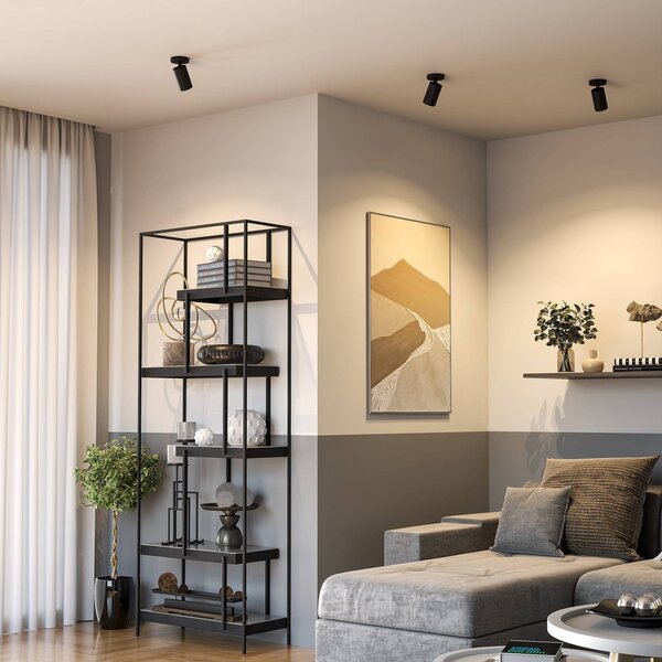 Deko-Light CAN TILT mennyezeti spotlámpa, fekete, Ø 8 cm, 1 izzó, fém GU10, dimmelhető, Fekete, Nappali / Étkező, Alumínium