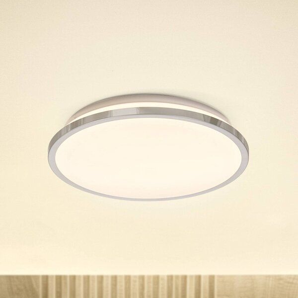 OSRAM LED mennyezeti világítás BATHROOM, króm, Ø 30 cm, IP44, CCT, Króm / ezüst, Fürdőszoba, Alumínium, Modern