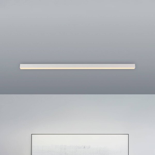 PURE LED mennyezeti lámpa Lines, fehér, 110 cm, CCT, távirányító, dimmelhető, Fehér / opál, Nappali / Étkező, Alumínium, Modern