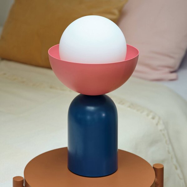 OSRAM Decor Bowl asztali világítás, kék/rózsaszín, acél, E14, Kék, Nappali / Étkező, fém, Modern