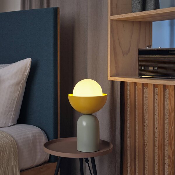 OSRAM Decor Bowl asztali világítás, zöld/sárga, acél, E14, Zöld, Nappali / Étkező, fém, Modern