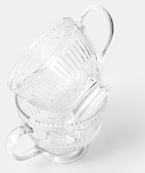 Sinsay - Üvegcsészék dombornyomott mintával 2 pack - clear