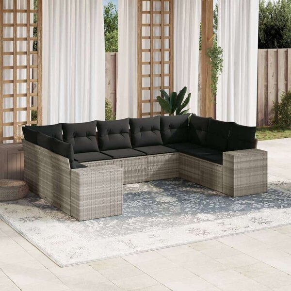 VidaXL Polyrattan Kerti Ülőgarnitúra - 9 részes