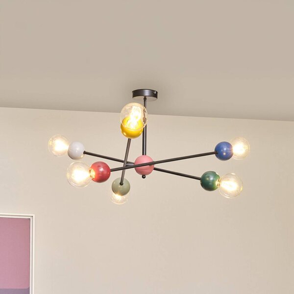 OSRAM Decor Bubble mennyezeti lámpa, 6 izzós, acél, színes, E27, dimmelhető, Többszínű, Nappali / Étkező, fém, Modern