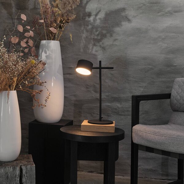 OSRAM Decor Kyoto LED asztali világítás, alumínium, fekete, dimmelhető, dimmelhető, Fekete, Nappali / Étkező, Alumínium, Modern