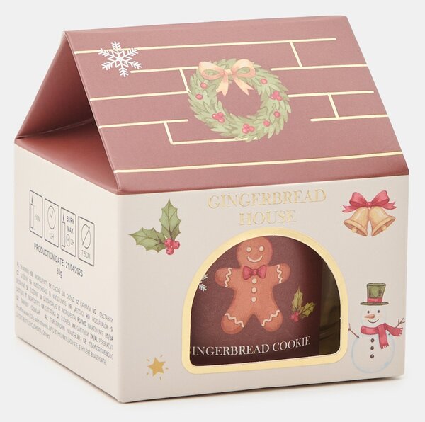 Sinsay - Karácsonyi illatgyertya mézeskalács figura mintával Gingerbread - bézs