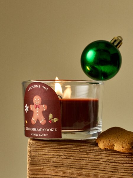Sinsay - Karácsonyi illatgyertya mézeskalács figura mintával Gingerbread - bézs