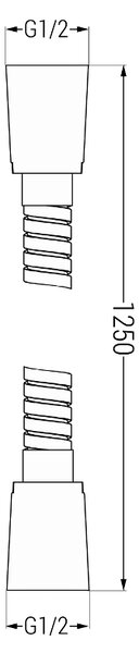 Mexen zuhanycső 125 cm, króm - 79435-00