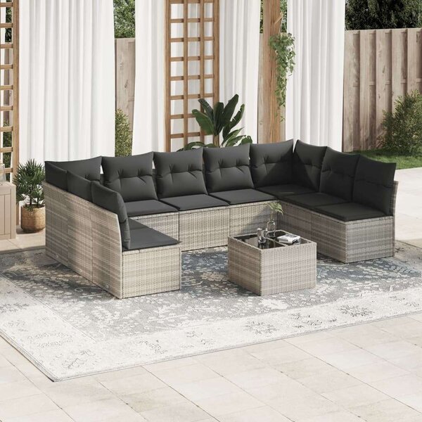 VidaXL Polyrattan Kerti Ülőgarnitúra - 10 részes