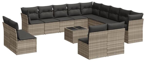 VidaXL Polyrattan Kerti Ülőgarnitúra - 14 részes