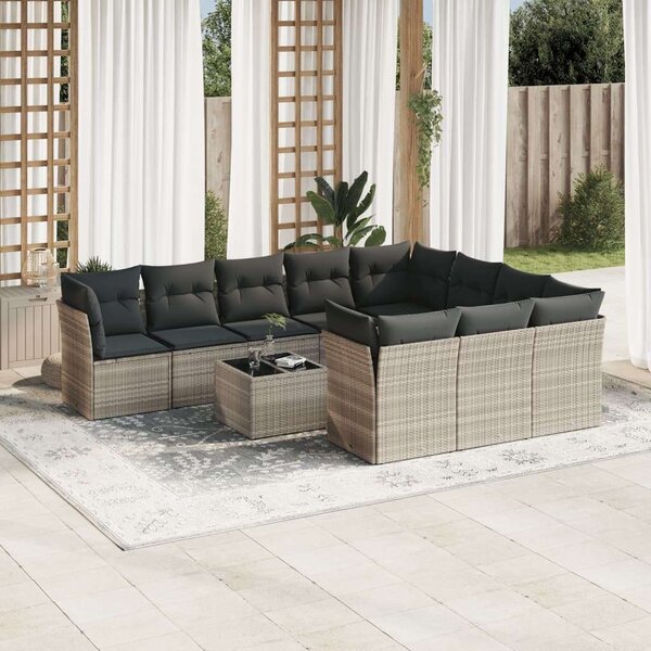 VidaXL Polyrattan Kerti Ülőgarnitúra - 11 részes