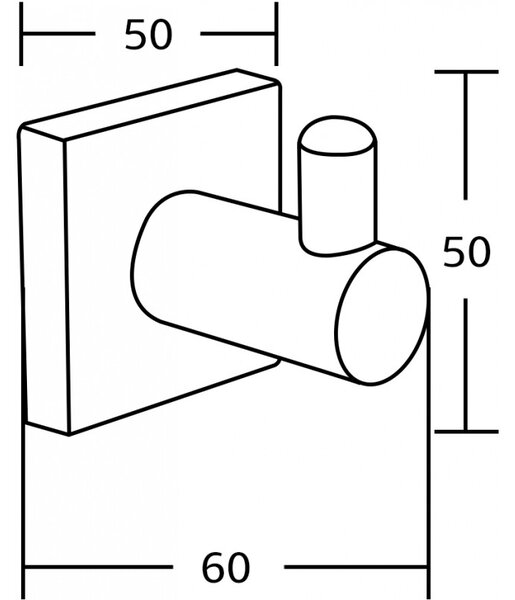 Mexen kiegészítők, RUFO törölközőtartó, 1 kampós, arany, 7050935-50