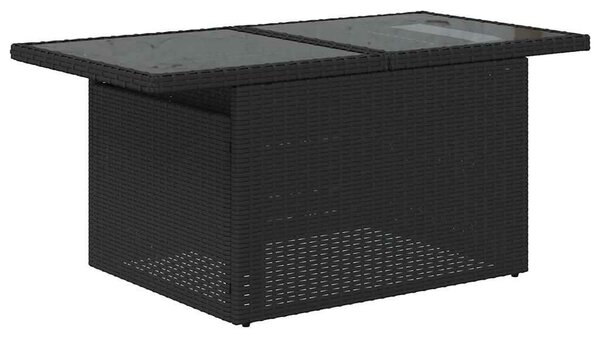 VidaXL Polyrattan Kerti Ülőgarnitúra - 6 részes - Fekete