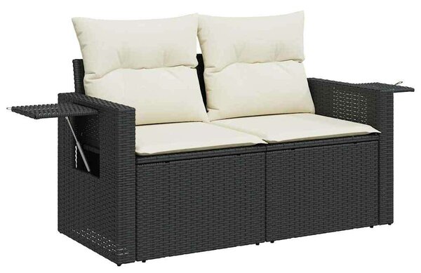 VidaXL Polyrattan Kerti Ülőgarnitúra - 7 részes - Fekete