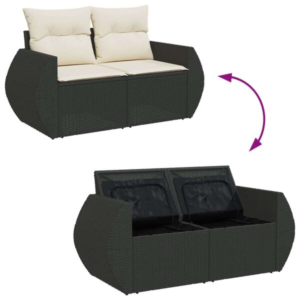VidaXL 8 részes Polyrattan Kerti Ülőgarnitúra