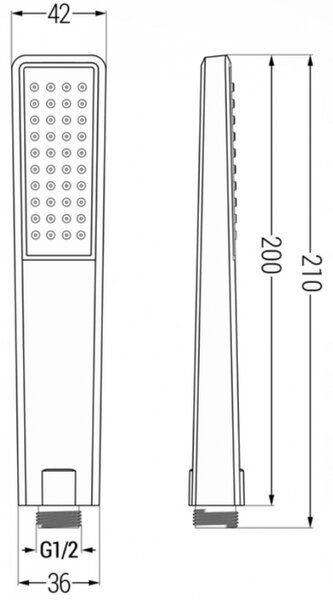 Mexen Uno, rejtett zuhanygarnitúra DR33, fekete, 71435DR33-70