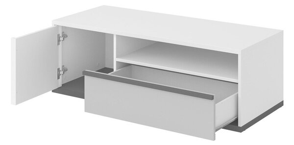 TV-állvány Marvesi 129, Laminált forgácslap, 40x120x50cm, Grafit, Világosszürke