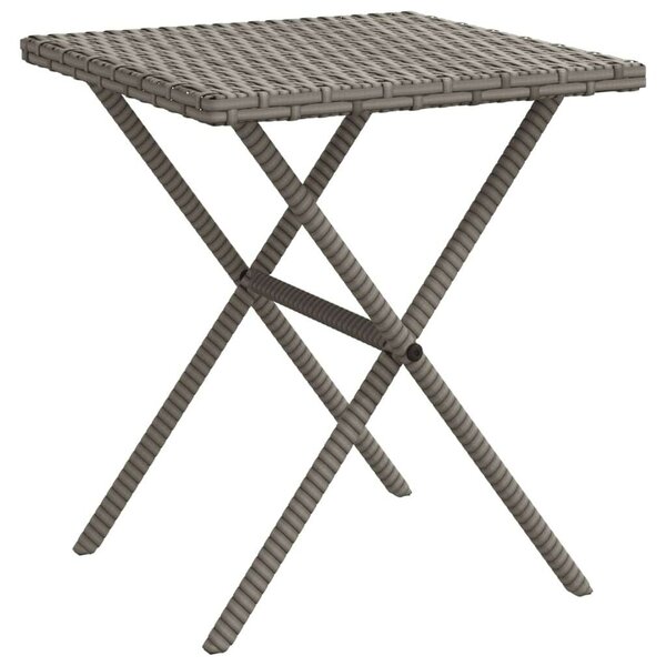 VidaXL Napozóágy Szett - 2 db Szürke Polyrattan