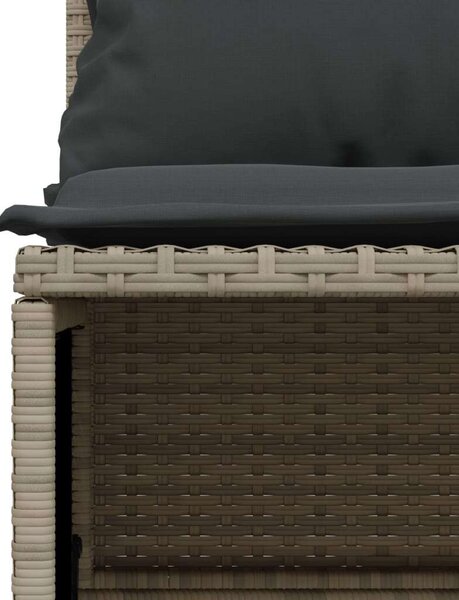 VidaXL Polyrattan Kerti Ülőgarnitúra - 5 részes - Világosszürke