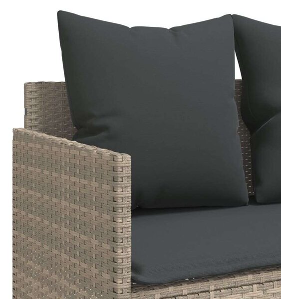 VidaXL Polyrattan Kerti Ülőgarnitúra - 5 részes - Világosszürke