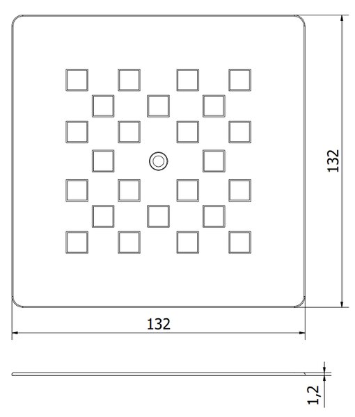 Mexen Stone+, szifon burkolat zuhanytálcához, acél, 44910001