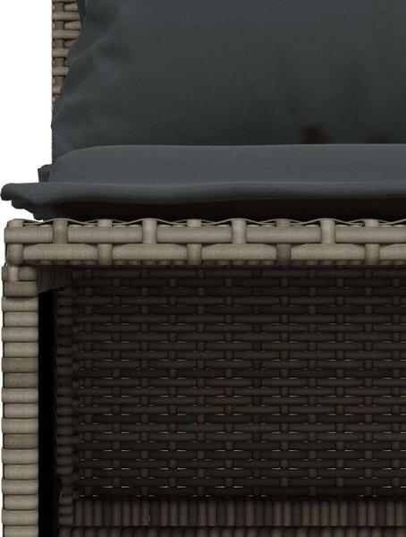VidaXL 5 részes Polyrattan Kerti Ülőgarnitúra - Szürke