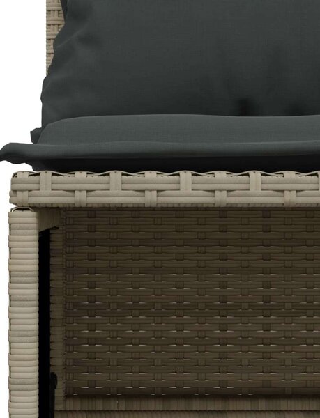 VidaXL Polyrattan Kerti Ülőgarnitúra - 5 részes - Világosszürke