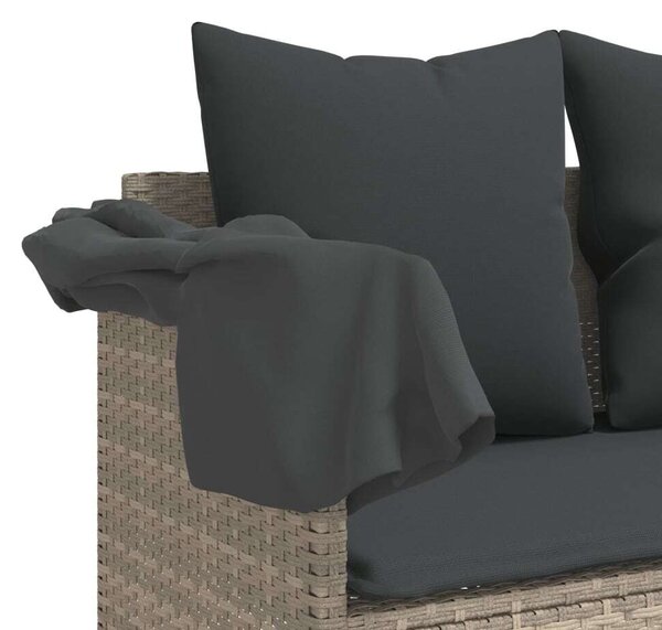 VidaXL Polyrattan Kerti Ülőgarnitúra - 5 részes - Világosszürke