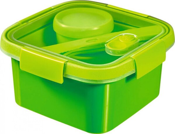 CURVER Tároló doboz evőeszköz/tálcával/csészével 1,1 L zöld