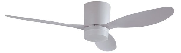 Kayu LED mennyezeti ventilátor, fehér, DC, csendes, Ø 132 cm – Lucande Lucande, Kayu, Fehér, Nappali, Műanyag, Modern