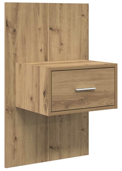 VidaXL Fejtámla Szekrénnyel 3 db Artisan tölgy Szerelt Fa