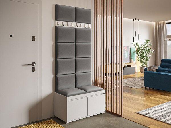 Előszoba garnitúra Comfivo Pinus IV, 207x85x34cm, Kárpit, Laminált forgácslap