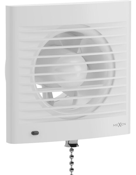 Mexen EXS 100 fürdőszobai ventilátor, zsinóros kapcsoló, fehér - W9604-100K-00