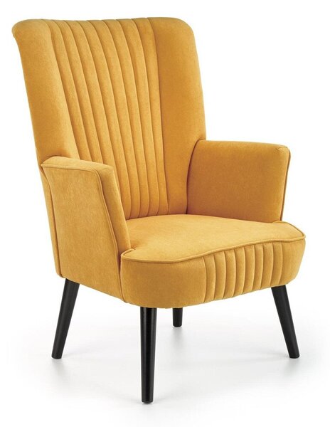 Fotel Houston 955, Kárpit, 100x75x70cm, Fekete, Sárga