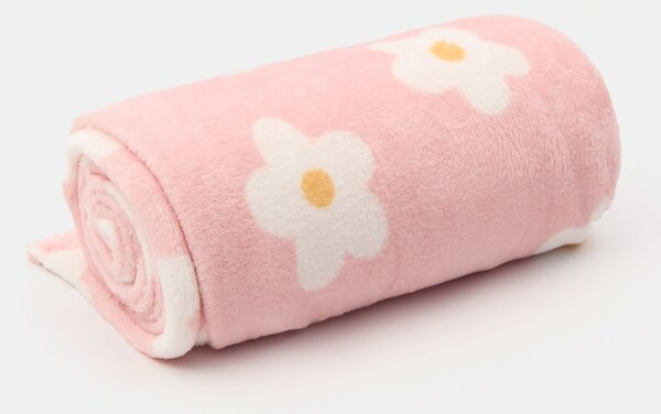 Sinsay - Virágmintás takaró - pasztellpink